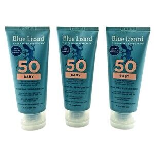 3 Pack Blue Lizard Baby Mineral Sunscreen Lotion SPF 50 UVA UVB 3oz Date 12-2026